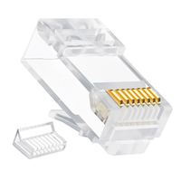 CNCOB UTP مطلية بالذهب 2 قطع دعوى CAT5E CAT6 RJ45 موصل مقبس تركيبي 8P8C تجعيد نهاية ل إيثرنت كابل