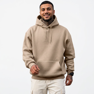 Unisex Custom Logo Plain Hoodie Oversized Heavy Cotton Crew Neck <b>Sweatshirt</b> Embossed Mens Blank <b>Sweatshirt</b> Men's Solid Crewneck - Product Image 1