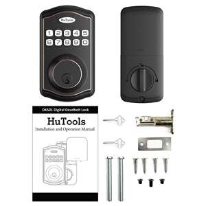 HuTools Smart Digital <b>Lock</b> Aluminum Alloy Multi Password Steel Door Anti Peep Code <b>Fingerprint</b> Recognition Security <b>Lock</b> - Product Image 4