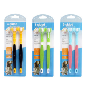 2 paquetes de tres cabezales de cepillo de dientes, accesorio adicional ad Breath artartar og Cen cepillo de dientes de tres caras para mascotas - Product Image 2