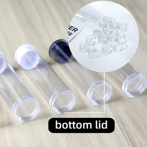 Tubes en plastique PC transparents rectangulaires personnalisés OEM, fabriqués en usine, à bas prix, avec bouchons à clapet pour l'artisanat et l'utilisation de rouges à lèvres - Product Image 2
