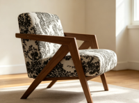 Chaise de loisirs moderne en bois massif faite à la main, pour appartement, école, salon, chambre, hôtel - Design ergonomique durable et respectueux de l'environnement