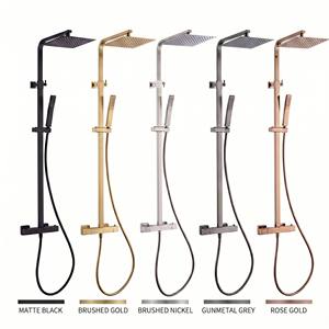 Robinetterie <span class=keywords><strong>de</strong></span> douche murale thermostatique en laiton massif à effet <span class=keywords><strong>pluie</strong></span>, haute pression, économie d'eau, ensemble <span class=keywords><strong>de</strong></span> salle <span class=keywords><strong>de</strong></span> bain - Product Image 3