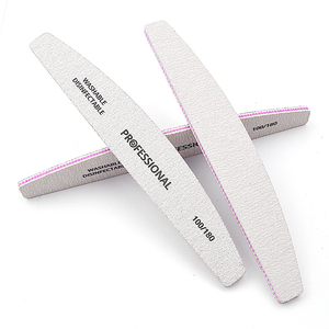 Dũa móng chuyên nghiệp hình bán nguyệt, dũa móng hình chuối, dũa móng giấy nhám có thể giặt được, độ nhám 80/80 - Product Image 2