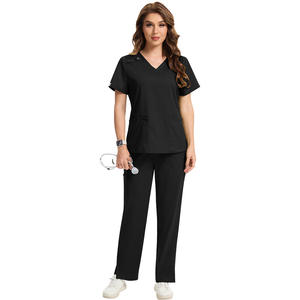 42020医療スクラブユニフォームセット 緊急医療ユニフォーム 女性用ジョガーパンツ医療ユニフォーム プロフェッショナル白衣 - Product Image 3