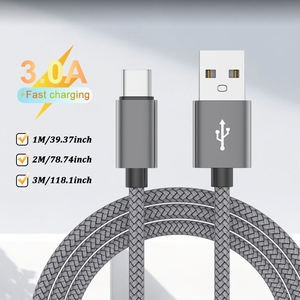 Cabo <span class=keywords><strong>USB</strong></span> Tipo-<span class=keywords><strong>c</strong></span> Carregador Rápido 1M 2M 3M Cabo De Carregamento De Dados De Cabo De Telefone Celular Trançado Durável - Product Image 6
