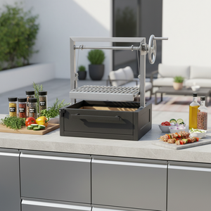 Nuovo Barbecue Portatile 2026 Fai-da-Te in Acciaio Inox Verniciato <span class=keywords><strong>a</strong></span> Polvere, <span class=keywords><strong>a</strong></span> <span class=keywords><strong>Legna</strong></span> e Carbone, per Feste in Famiglia e <span class=keywords><strong>Cucina</strong></span> Domestica - Product Image 6