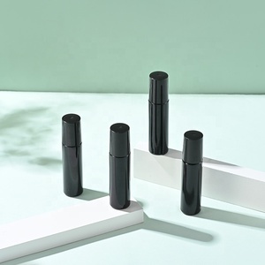 ขวดแก้วโรลออนน้ำหอม/น้ำมันหอมระเหยสีดำด้านแบบฟรอสต์ ขนาด 5 มล. 10 มล. พร้อมฝาอลูมิเนียมและลูกกลิ้งเหล็ก - Product Image 2