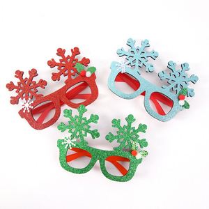 Nouvelles lunettes à paillettes flocon de neige, monture baie, pour photos de Noël, accessoires et décorations de fête festives - Product Image 1