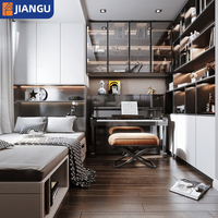 Meubles de chambre à coucher sur mesure, lit tatami, design complet avec rangement pour armoire, bureau, armoire de rangement multifonctionnelle, gain de place