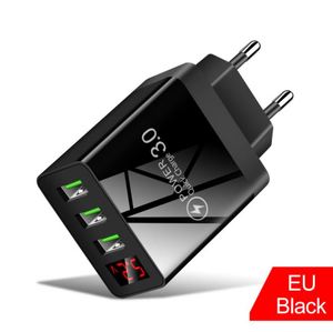 5V3A QC3.0 Digital Rapid Charger with Type-<b>C</b> and 3 <b>USB</b> Ports 30W LED Light for Mobile Phone and Laptop Wholesale - Product Image 6