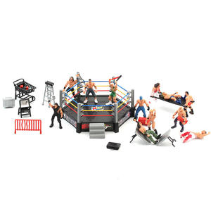 Figuras de acción de lucha de 12 piezas para niños, juguetes de lucha de luchadores con anillo y accesorios realistas, figuras de acción <span class=keywords><strong>WWE</strong></span> de lucha en miniatura divertidas - Product Image 1