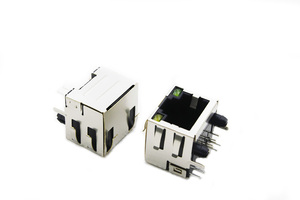 Siêu March Chất lượng cao 6P6C 1x4 cổng RJ11 Modular Jack màu vàng mà không cần magnetics RJ45 loại công nghiệp Ethernet kết nối - Product Image 4