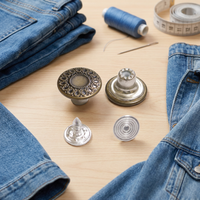Harga Promosi Pabrik Grosir Kancing Jeans Logam Custom Kancing Jeans Denim dan Rivet