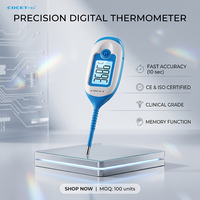 Termometer Digital, pengukur suhu Digital klinis, termometer Oral tahan air elektronik dengan Alarm demam