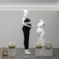 Mannequin de grossesse en FRP blanc mat avec design détachable, mannequin de maternité abstrait sans visage pour vitrine de magasin de maternité