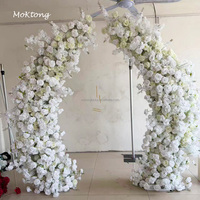 MoKtong Maßgefertigte Hochzeitsdekoration Weiß Grün Rosa Rot Blumenbogen für Hochzeit Hotel Dekoration Tor