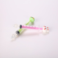 Seringue d'irrigation nasale pour enfants avec embout en silicone souple, nettoyeur nasal doux pour enfants, seringue de lavage nasal pour animaux de dessin animé