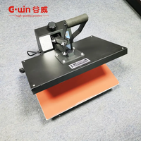 Presse à chaud électrique manuelle GW pour l'impression de logos sur vêtements et t-shirts 38x38/30x40/40x60/100x80cm Nouvelle 110-220V Garantie 1 an