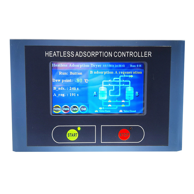 XJK-XG1T Pro 4.3" Touch Screen Dew Point Control Heatless Air Dryer Controller -80~20 Range RS485 Communication 4-20mA Signal