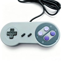 Manette USB rétro SNES avec boutons violets, filaire, pour Super Nintendo