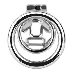 Jaula de Castidad Masculina Ligera y Corta para Adultos, Jaula de Castidad de Acero Inoxidable con Cierre para Juegos Sexuales para Adultos - Product Image 3