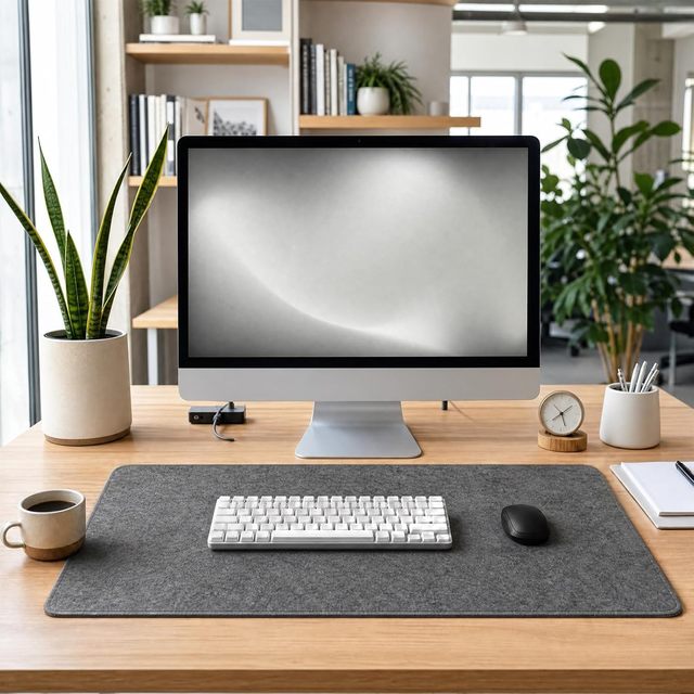 Factory Price Eco-friendly Felt Desk Mat with Non-Slip Full Mouse Pad Office Computer Pad for Keyboard Protector