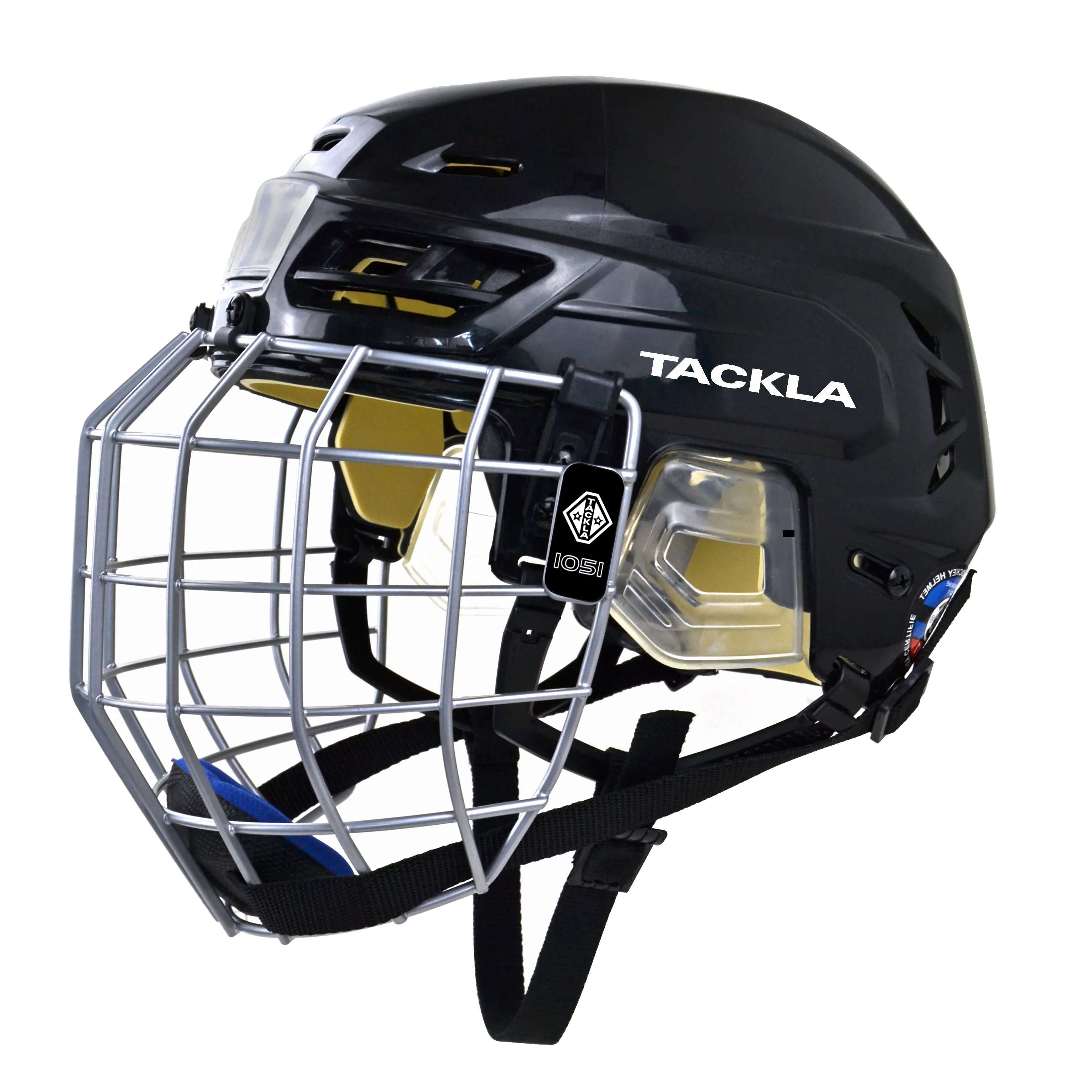 Casco sportivo universale da esterno con visiera casco da Hockey su ghiaccio