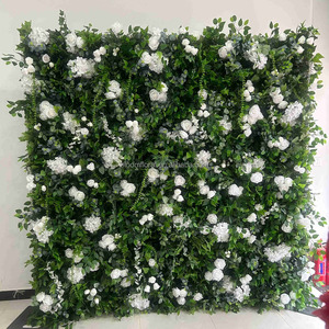 <span class=keywords><strong>Mur</strong></span> <span class=keywords><strong>de</strong></span> fleurs artificielles en gros BF-FW10, 2,4 m x 2,4 m, panneau mural enroulable blanc, toile <span class=keywords><strong>de</strong></span> fond murale en roses <span class=keywords><strong>de</strong></span> soie, <span class=keywords><strong>décoration</strong></span> <span class=keywords><strong>de</strong></span> mariage - Product Image 5