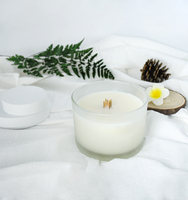 Vente en gros de mèches de bougies en bois personnalisées de haute qualité, non toxiques, faciles à utiliser, pour bougies de soja Bougies en forme de diamant/croix de style coréen