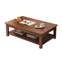 Table basse moderne en bois massif pour salon et bureau, simple et écologique, idéale pour petits appartements, table rectangulaire pour le thé/la salle à manger