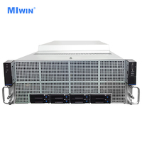 Serveur Barebone MIwin OEM ODM 4U 4090 GPU Neuf avec Double Processeur Intel Xeon de 4e/5e Génération, 11 Emplacements PCIe 5.0 X16, 8 Ports SATA, Serveur IA 4U 8GPU