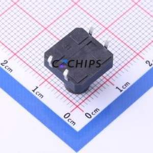 TS-KG1103-BB115F Tactile Switch Through hole,12x12mm Switch Single Pole Single Throw Round Button 2.5N Through Hole - Product Image 2