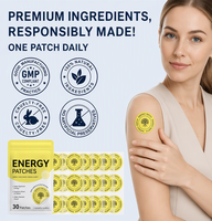 Patch Minceur Énergisant Transdermique au Ginseng Rouge et Caféine, Soin Corporel Améliorant le Contour de la Silhouette, Respectueux de la Peau, Marque Privée, Vente en Gros, OEM