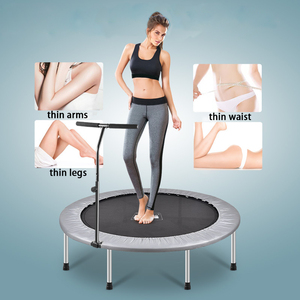 Vente chaude ronde intérieure adulte et enfants Fitness <span class=keywords><strong>Trampoline</strong></span> avec accoudoir réglable avec ressorts de haute qualité pour un usage domestique - Product Image 4