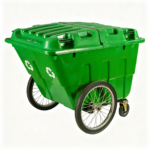 Chariot de nettoyage multi-niveaux robuste pour service d'entretien, chariot de ménage durable avec seaux amovibles, porte-déchets et étagère de rangement - Product Image 5