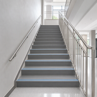 Bordure d'escalier antidérapante en PVC, une seule pièce, élastique, résistante à l'usure, revêtement de marche A50, 23 couleurs pour les escaliers de bureaux et d'hôtels