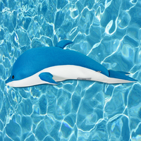 Flotteur de piscine Dolphin Pool Petz, pas besoin de gonflage, jouet flottant pour piscine en forme d'animal, maille
