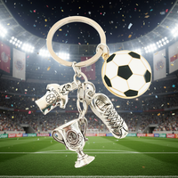Porte-clés mousqueton en alliage de zinc, design dessin animé, sur le thème des maillots, des baskets et des trophées des Jeux Mondiaux de Football 2026