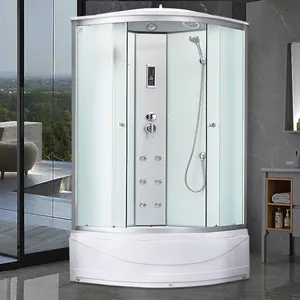 Khung nhôm Tempered Glass cửa trượt Hydro massage phòng tắm hoàn chỉnh hơi vòi hoa sen cabin