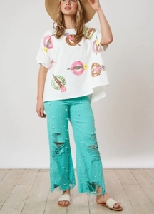 Wholesale Professional Supplier Round Neck Oversized <strong>t</strong> <strong>Shirt</strong> Custom logo <strong>Sparkly</strong> All Over Sequin Design <strong>t</strong> <strong>Shirt</strong> for Women - Product Image 2