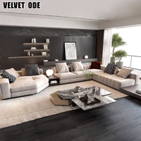 Italienisches L-förmiges Piano Key Design Sofa Minimalist Modular 3 4 5 6-Sitzer-Sofagarnitur Luxus Lounge Leder couch mit Stauraum