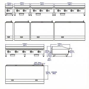 Plancha à gaz de table, <span class=keywords><strong>station</strong></span> de grillades pour hamburgers, pour les restaurants de restauration rapide - Product Image 4