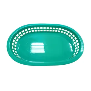 Oval Plastic Food Serving Basket Vegetable Fruit Storage Plastic Serving Basket