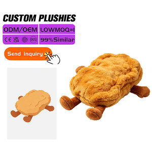 Jouet personnalisé en peluche super douce en forme de poulet, figurine mini fast-food pour promotion, service de personnalisation du logo, marque ODM - Product Image 1
