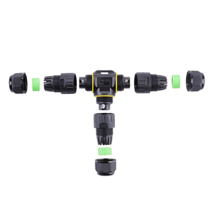 Tipo <span class=keywords><strong>T</strong></span> directa de la fábrica de Nylon PA66 al aire libre IP68 impermeable 4 Pin conector de cable - Product Image 4