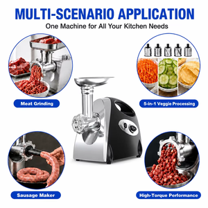OEM ODM Fabrik Elektrische Fleischmühle Vollautomatische Wurstfüllmaschine Professioneller Tragbarer Zerkleinerer All-in-One für Gastronomie - Product Image 4