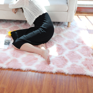 Alfombras nórdicas antideslizantes de polietileno de piel sintética y alfombras hechas a mano esponjosas de pared a pared alfombras para el hogar - Product Image 5