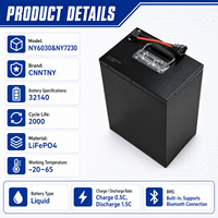 Paket Baterai LiFePO4 60V 72V 30Ah 32140 Cell Built 2000 Siklus Dalam untuk Skuter Listrik/Motor Listrik Bertenaga Tinggi