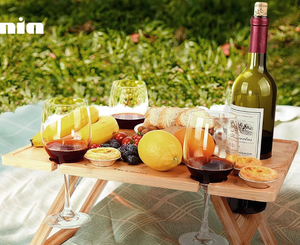 <span class=keywords><strong>Plateau</strong></span> à vin <span class=keywords><strong>en</strong></span> <span class=keywords><strong>bois</strong></span> pliable <span class=keywords><strong>de</strong></span> nouveauté <span class=keywords><strong>en</strong></span> gros <span class=keywords><strong>pour</strong></span> les pique-niques <span class=keywords><strong>en</strong></span> plein air sur la plage - Product Image 2